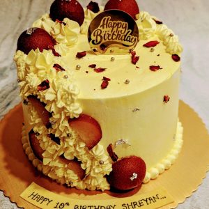 Gulaab Jaamun Cake with layered sponge and filling
