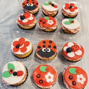 Custom cupcakes by Blissful Bites, beautifully themed