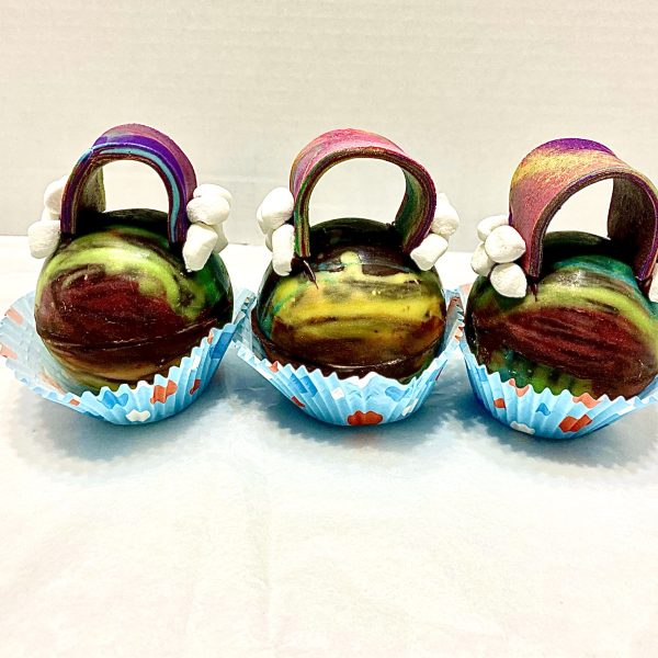 Sugar-free cocoa bombs made with Lily's chocolate