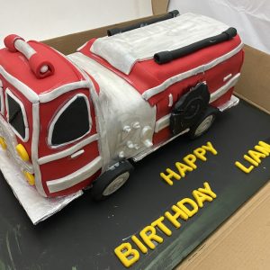 Custom 3D cake with various flavors, delivery only.