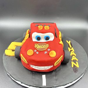 Custom 3D cake with various flavors, delivery only.