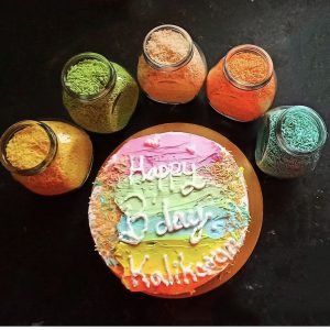 Custom-made cake with unique design and flavor by Aishwarya