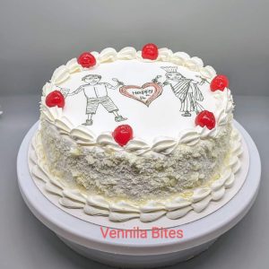 White Forest cake by Vennila Bites, a delicious dessert