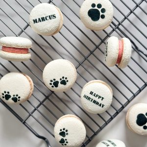 Customized airbrush print macarons, set of 10