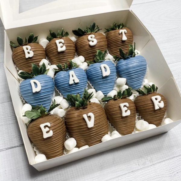 Chocolate-dipped strawberries for a guilt-free Father's Day celebration.