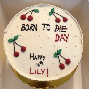Personalized celebration cake with unique design