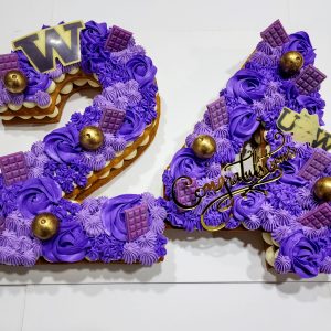 Custom number cake by SilkyCakes, handcrafted with premium ingredients.