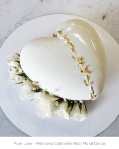 Variation-1 | Heart Rose Cake by V Heart-shaped rose cake, customizable for special occasions