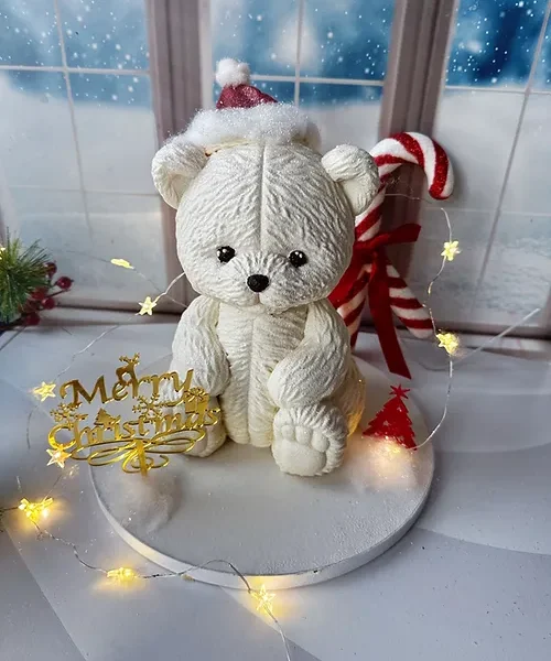 3D Teddy Bear chocolate cake with a delicious filling, serves 8-12