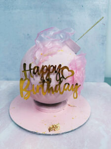 Variation-5 | Customizable Showstopper Chocolate Pinata Cake Showstopper cake with sparkler, customizable, chocolate pinata