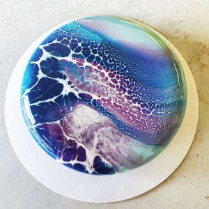 Mystic Veil Glazed Custom Cake with celestial design