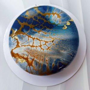 Mystic Veil Glazed Custom Cake with celestial design