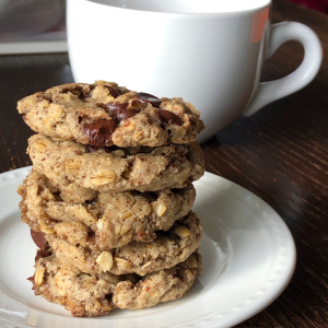 Vegan Oatmeal Chocolate Chip Chia Flaxseed Cookies - 6pk