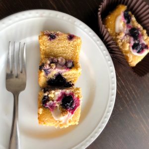 Blueberry Chia Cauliflower Cake